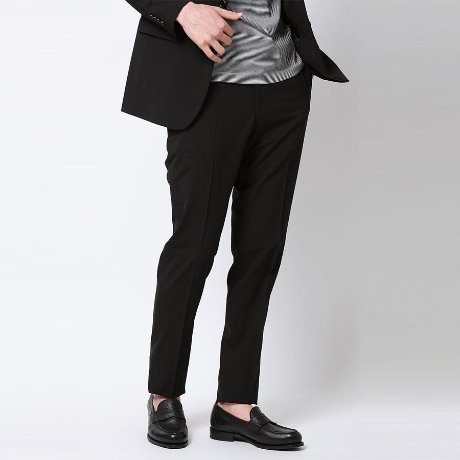 AOYAMA 【洋服の青山】テーパードパンツ メンズ 春夏 ブラック 黒無地