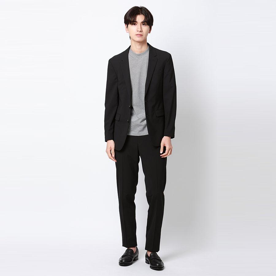 AOYAMA 【洋服の青山】テーパードパンツ メンズ 春夏 ブラック 黒無地