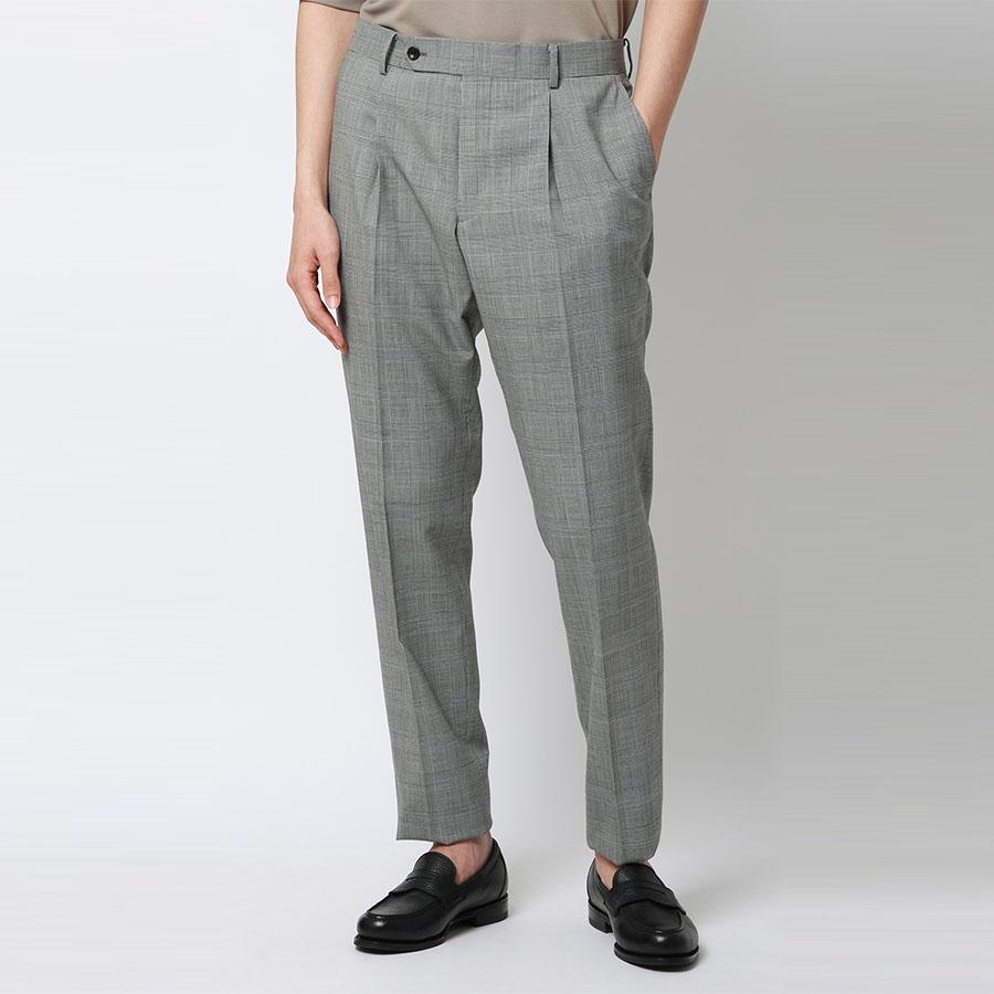 AOYAMA 【洋服の青山】テーパードパンツ ワンプリーツ メンズ スリム