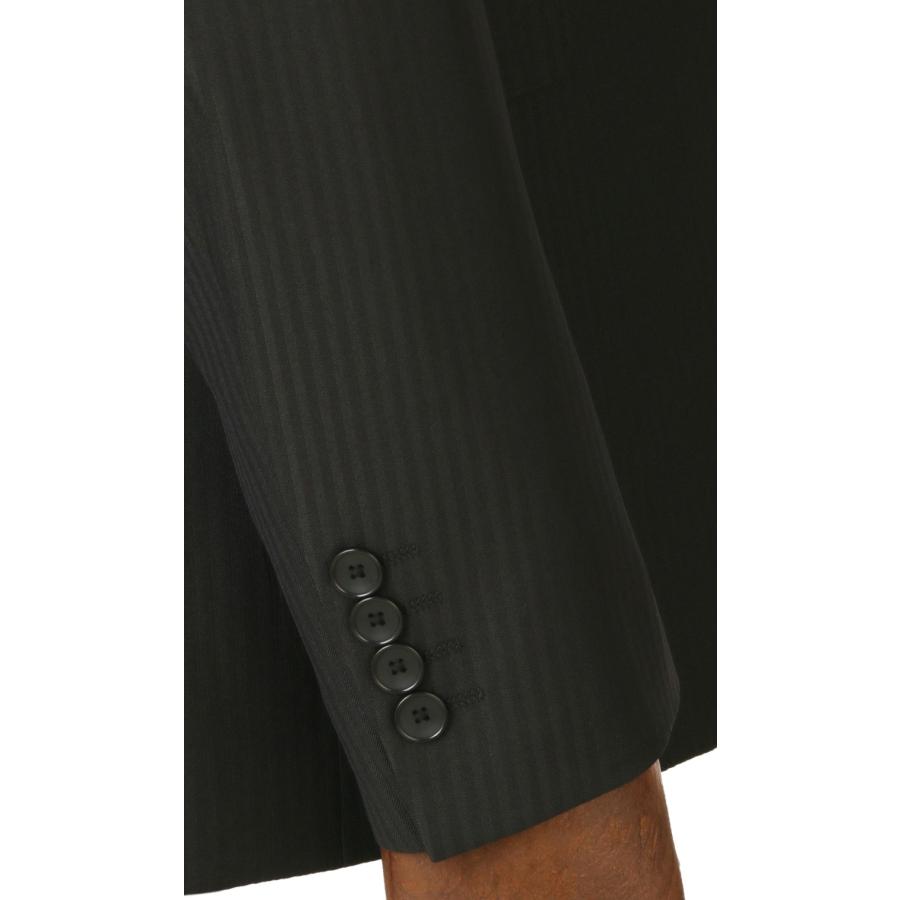 【洋服の青山】 スリーピース スーツ メンズ ビジネス ストレッチ 伸縮性あり 男性 紳士服 2ボタン 5ボタン オールシーズン 春夏秋冬 ブラック系 長袖の画像