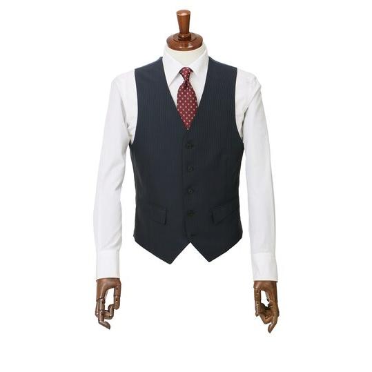 AOYAMA 【洋服の青山】ネイビー系 スリーピース スーツ メンズ スリム
