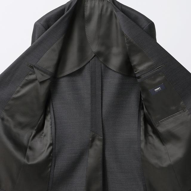 【洋服の青山】3ピース スーツ メンズ スリム 秋冬 グレー 灰色 無地  スリーピース ベスト付き シングル 2ボタン ストレッチ 動きやすい ビジネス 通勤 出勤の画像