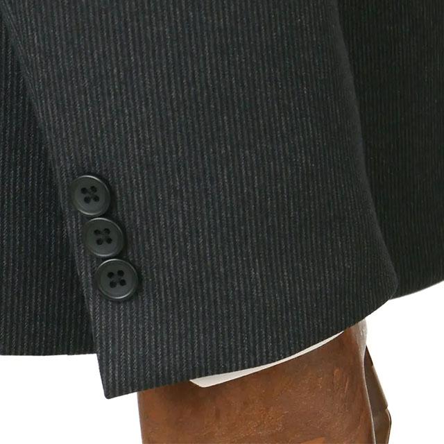 洋服の青山 ウォッシャブル パンツスーツ ストライプ グレー 11号