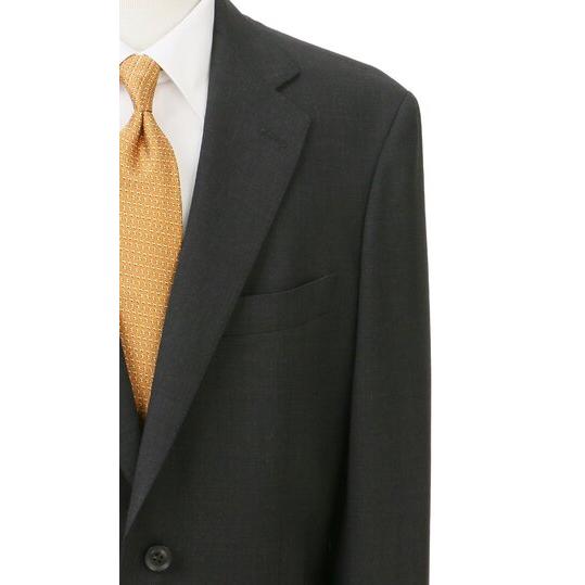 【洋服の青山】夏 清涼 ウール100% スーツ メンズ 盛夏 グレー 灰色 プレミアム スタンダード 男性 紳士服 ビジネス 通気性 涼しい 長袖 標準体 メンズスーツの画像