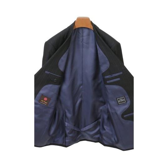 【洋服の青山】秋冬 ネイビー系 プレミアムスタンダードスーツ【C．D．K SUPER TEX】 【ジャケット】 2ボタン 総裏 本台場 脇当て 重ねボタン サイドベンツの画像