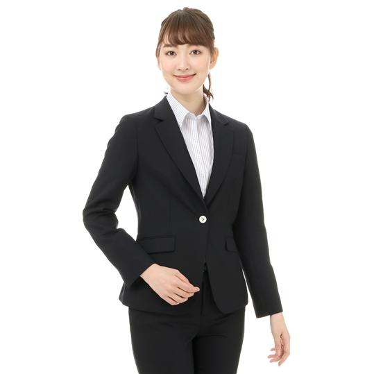 盛夏用 ネイビー系 1ボタンテーラードジャケット《セット着用可》 n-line Precious :NJ193055-C:洋服の青山PLUS - 通販  - Yahoo!ショッピング