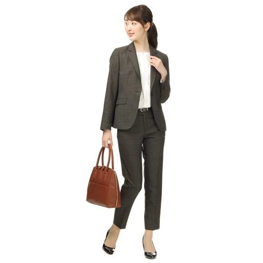 オールシーズン用 ブラウン系 セット着用可 1ボタンロング丈ジャケット N Line Precious 洋服の青山plus 通販 Paypayモール