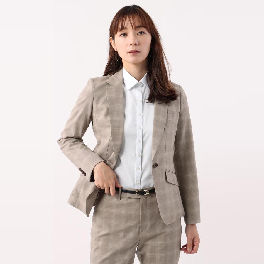 AOYAMA 【洋服の青山】事務服 綿100％ アイロン不要 ブラウス 長袖