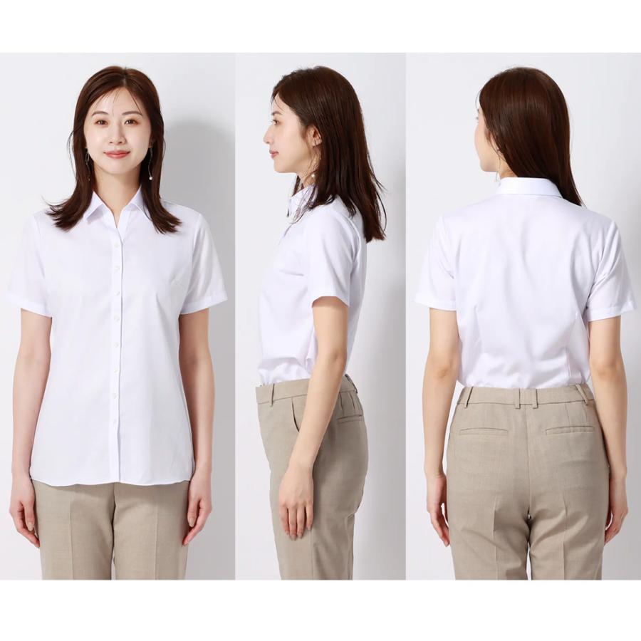 AOYAMA 【洋服の青山】アイロン不要 ブラウス レディース 夏用 半袖