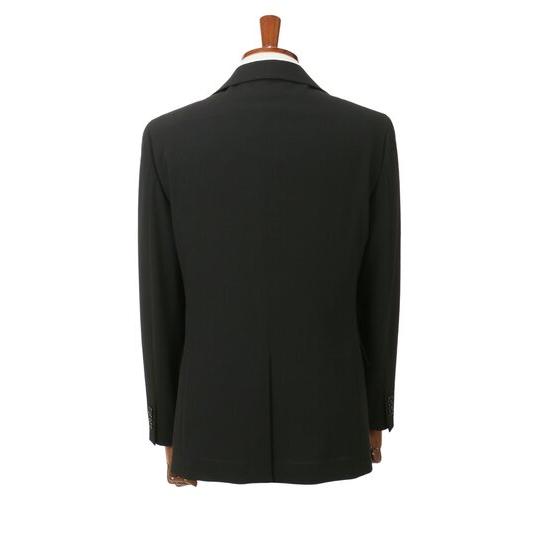 【洋服の青山】スリーシーズン ブラック系 シングルスタンダードフォーマル【YA/A/AB/BE体】【Plastics Smart】 【ジャケット】 2ボタン 背抜き 脇当ての画像
