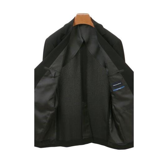 【洋服の青山】スリーシーズン ブラック系 シングルスタンダードフォーマル【YA/A/AB/BE体】【Plastics Smart】 【ジャケット】 2ボタン 背抜き 脇当ての画像