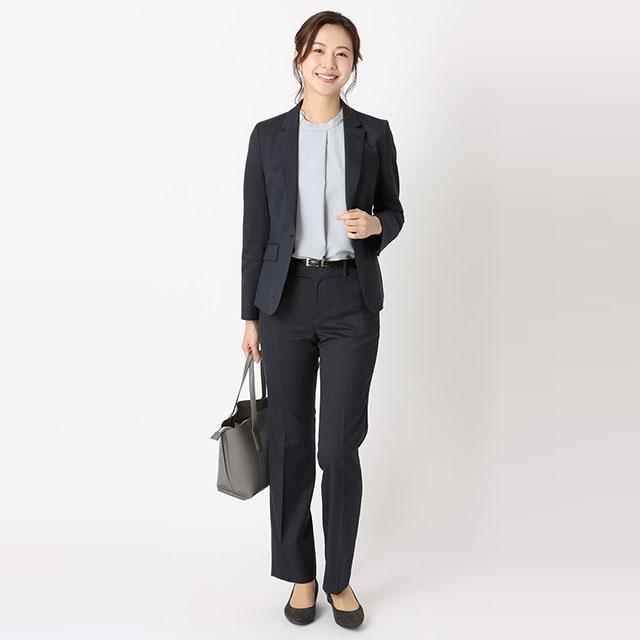 AOYAMA 【洋服の青山】レディース オールシーズン ネイビー ストレート
