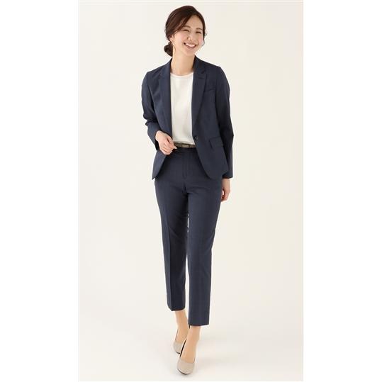 AOYAMA 【洋服の青山】レディース 夏用 ネイビー テーパードパンツ