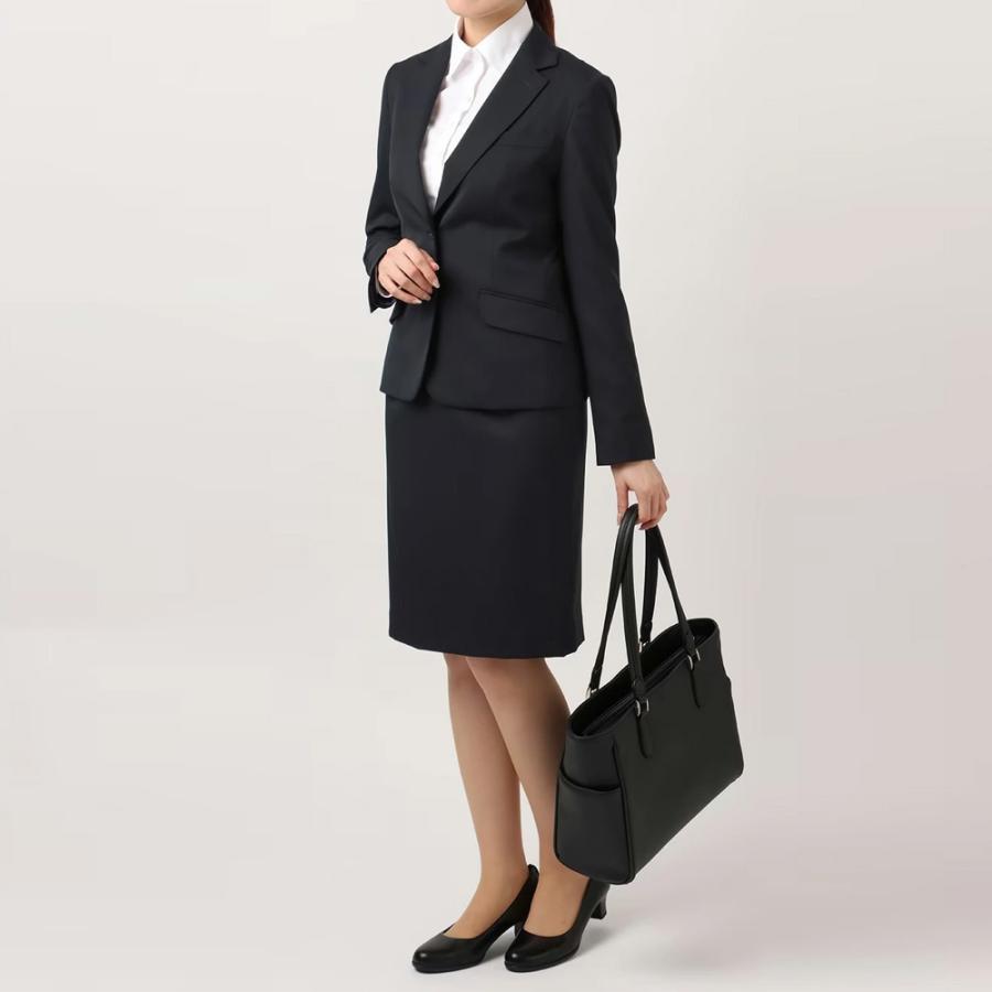 AOYAMA 【洋服の青山】オールシーズン ネイビー タイトスカート ひざ丈