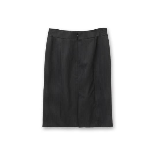 nline Precious スカートスーツ ブラックストライプ 洗える AOYAMA 【洋服の青山】大きいサイズ タイトスカート レディース