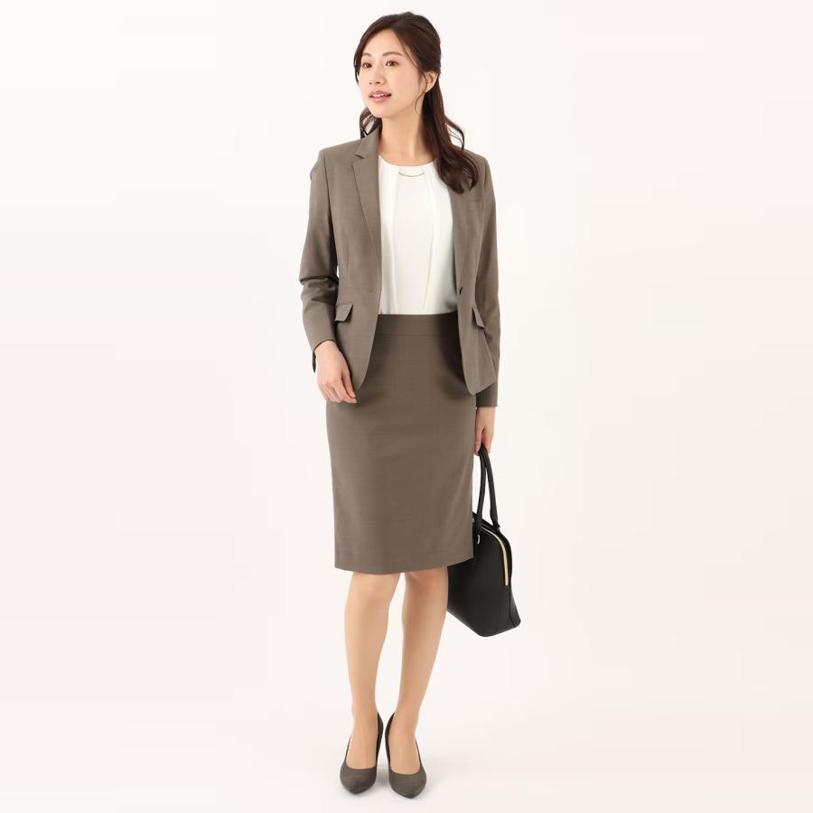 AOYAMA 【洋服の青山】オールシーズン ブラウン系 タイトスカート