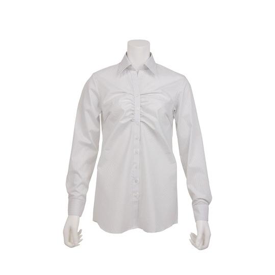 オールシーズン用 グレー系 長袖 ギャザー レディースブラウス N Line Precious 洋服の青山plus 通販 Paypayモール