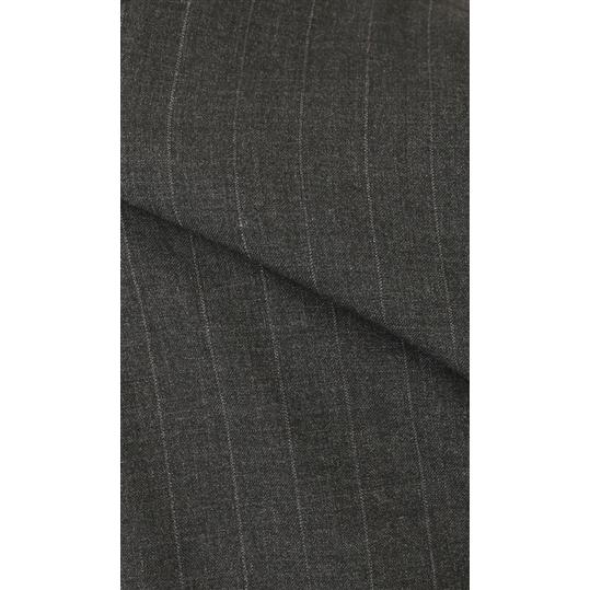 【洋服の青山】プレミアム ウール100％ メンズ スーツ 春夏 グレー 灰色 ストライプ スタンダード 標準 男性 紳士服 シングル 背広 ビジネス 2ボタンの画像