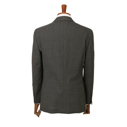 【洋服の青山】プレミアム ウール100％ メンズ スーツ 春夏 グレー 灰色 チェック グレンチェック スタンダード 標準 男性 紳士服 シングル 背広 ビジネスの画像