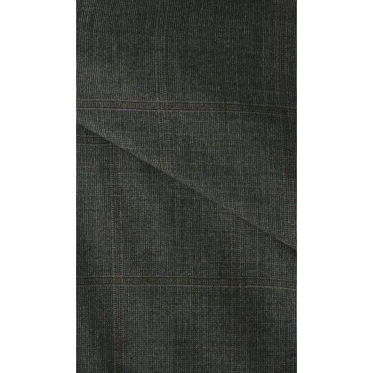 【洋服の青山】プレミアム ウール100% NIKKE ニッケ Savile Row サビルロウ スーツ メンズ ゆったり 春夏 グレー 灰色 チェック 2ボタン シングル サイドベンツの画像