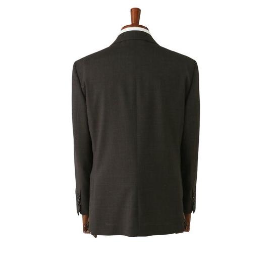 【洋服の青山】プレミアム ウール100% NIKKE ニッケ Savile Row サビルロウ スーツ メンズ ゆったり 春夏 ブラウン 茶色 2ボタン シングル 背抜き サイドベンツの画像