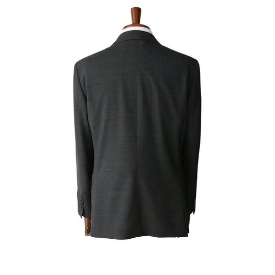 【洋服の青山】プレミアム ウール100% NIKKE ニッケ Savile Row サビルロウ スーツ メンズ ゆったり 春夏 グレー ストライプ 2ボタン シングル サイドベンツの画像