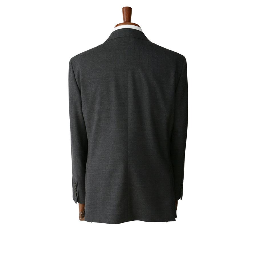 【洋服の青山】プレミアム ウール100% NIKKE ニッケ Savile Row サビルロウ スーツ メンズ ゆったり 春夏 グレー ストライプ 2ボタン シングル サイドベンツの画像