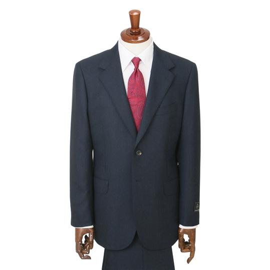 【洋服の青山】秋冬 ネイビー プレミアムスタンダードスーツ【Contemporary line】メンズ スーツ 紺 ビジネススーツ ビジネス オフィス フォーマル ウール100％の画像