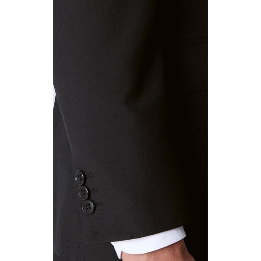 【洋服の青山】盛夏 ブラック系 シングルスタンダードサマーフォーマル【YA/A/AB/BE】【清涼】【Plastics Smart】 【ジャケット】 2ボタン 背抜きの画像
