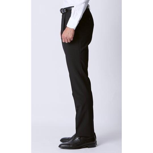 【洋服の青山】盛夏 ブラック系 シングルスタンダードサマーフォーマル【YA/A/AB/BE】【清涼】【Plastics Smart】 【ジャケット】 2ボタン 背抜きの画像