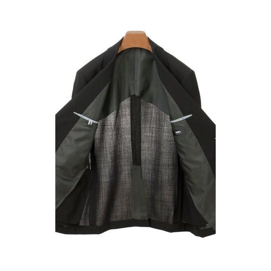 【洋服の青山】盛夏 ブラック系 シングルスタイリッシュサマーフォーマル【YA/A/AB/BE体】【清涼】【Plastics Smart】 【ジャケット】 2ボタン 背抜きの画像