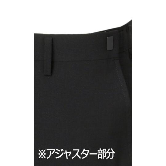 【洋服の青山】スリーシーズン ブラック系 シングルスタイリッシュフォーマル【スリーピース】【濃染加工】 【ジャケット】 2ボタン 背抜き 本台場 脇当ての画像