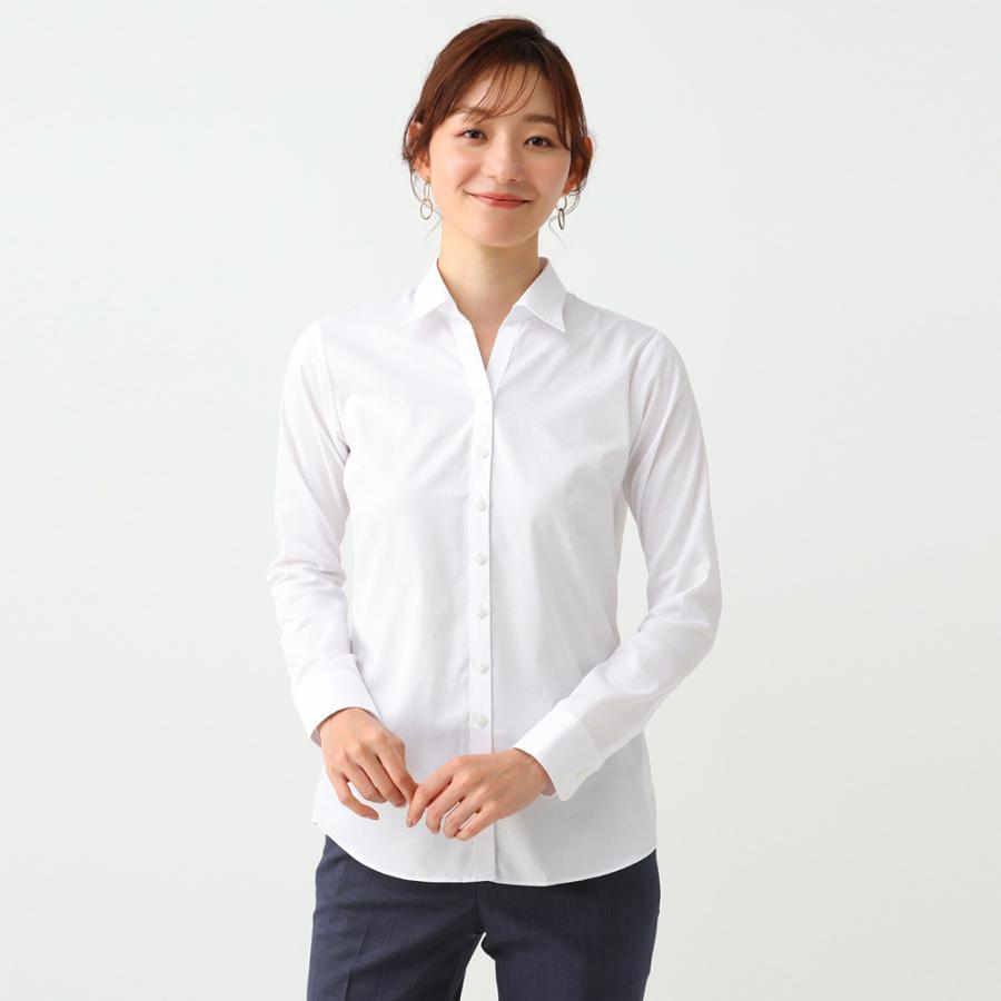 ファビアナフィリッピ★ネックビーズトップス シャツ 40 白 ファビアナフィリッピ☆ネックビーズトップス シャツ 40 白