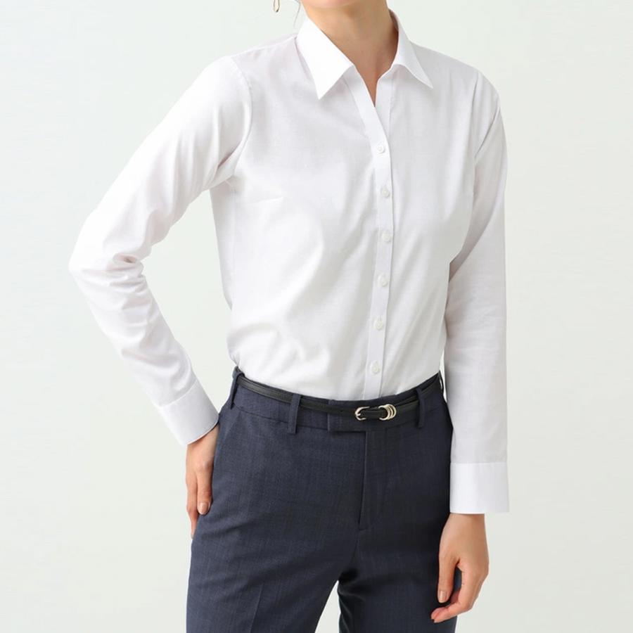 AOYAMA 【洋服の青山】レディース ブラウス 夏 ホワイト スキッパー