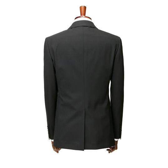 【洋服の青山】オールシーズン ブラック系 スタイリッシュスーツ【ツーパンツ】【Plastics Smart】 PERSON'S FOR MEN メンズ ビジネス ウォッシャブルの画像