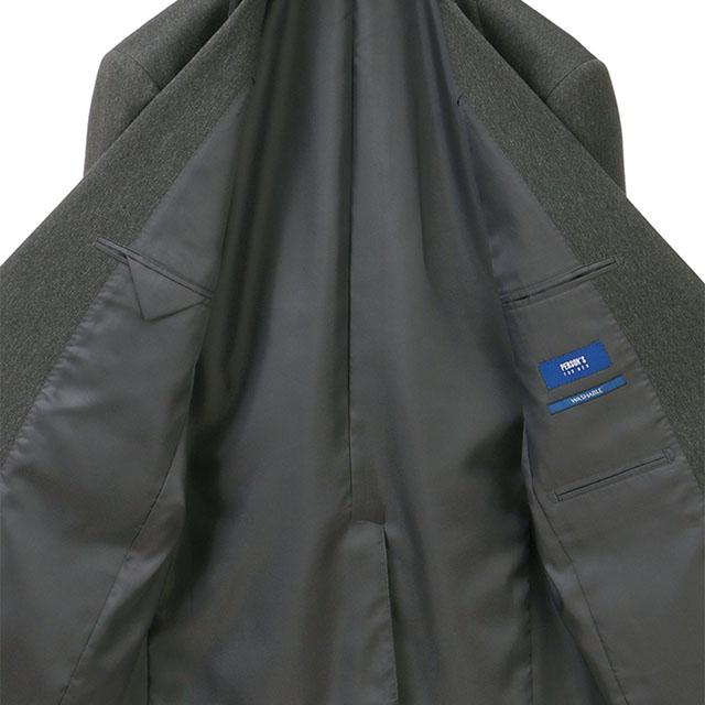 【洋服の青山】2パンツ 肩くるしくない スーツ メンズ スリム 秋冬 グレー ツーパンツ 疲れない 洗える ストレッチ 動きやすい シワになりにくい ビジネス 男性の画像