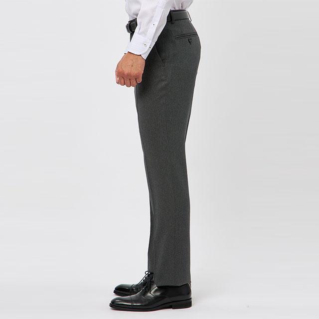 【洋服の青山】2パンツ 肩くるしくない スーツ メンズ スリム 秋冬 グレー ツーパンツ 疲れない 洗える ストレッチ 動きやすい シワになりにくい ビジネス 男性の画像