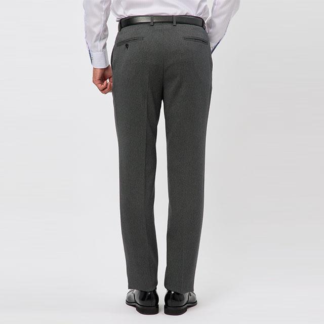 【洋服の青山】2パンツ 肩くるしくない スーツ メンズ スリム 秋冬 グレー ツーパンツ 疲れない 洗える ストレッチ 動きやすい シワになりにくい ビジネス 男性の画像