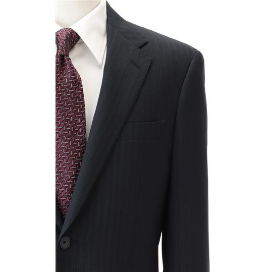 【洋服の青山】【ツーパンツ】メンズ スーツ オールシーズン 春夏秋冬 ネイビー 紺 スタイリッシュ【CONTROLα】ビジネス オフィス 紳士服 男性 通勤の画像