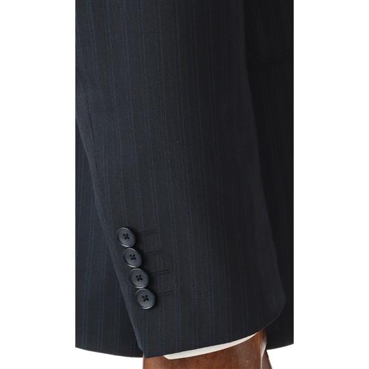 【洋服の青山】【ツーパンツ】メンズ スーツ オールシーズン 春夏秋冬 ネイビー 紺 スタイリッシュ【CONTROLα】ビジネス オフィス 紳士服 男性 通勤の画像