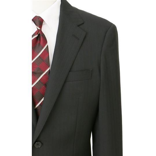 【洋服の青山】【ツーパンツ】メンズ スーツ オールシーズン  【CONTROLα】ブラウン 茶 グレースタイリッシュ ビジネス オフィス 背広 ウォッシャブルの画像