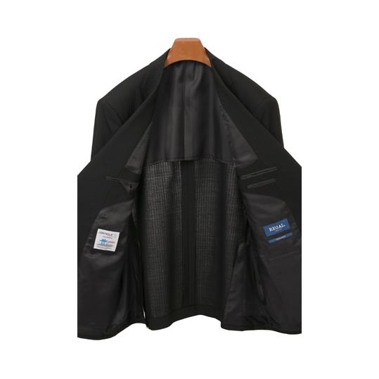 【洋服の青山】オールシーズン ブラック系 スタンダードスーツ【キング】【CONTROLα】 REGAL メンズ ビジネス ウォッシャブル ストレッチ 消臭 調温調湿の画像