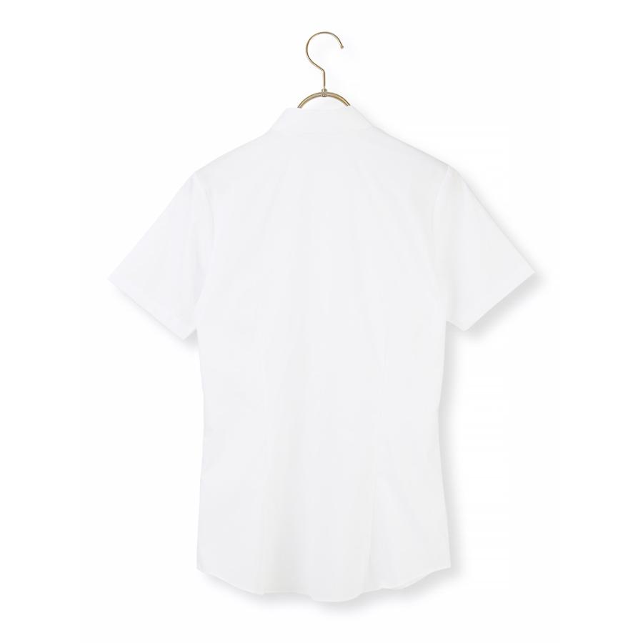 AOYAMA 【洋服の青山】ブラウス 半袖 レディース 夏 ホワイト 白 無地