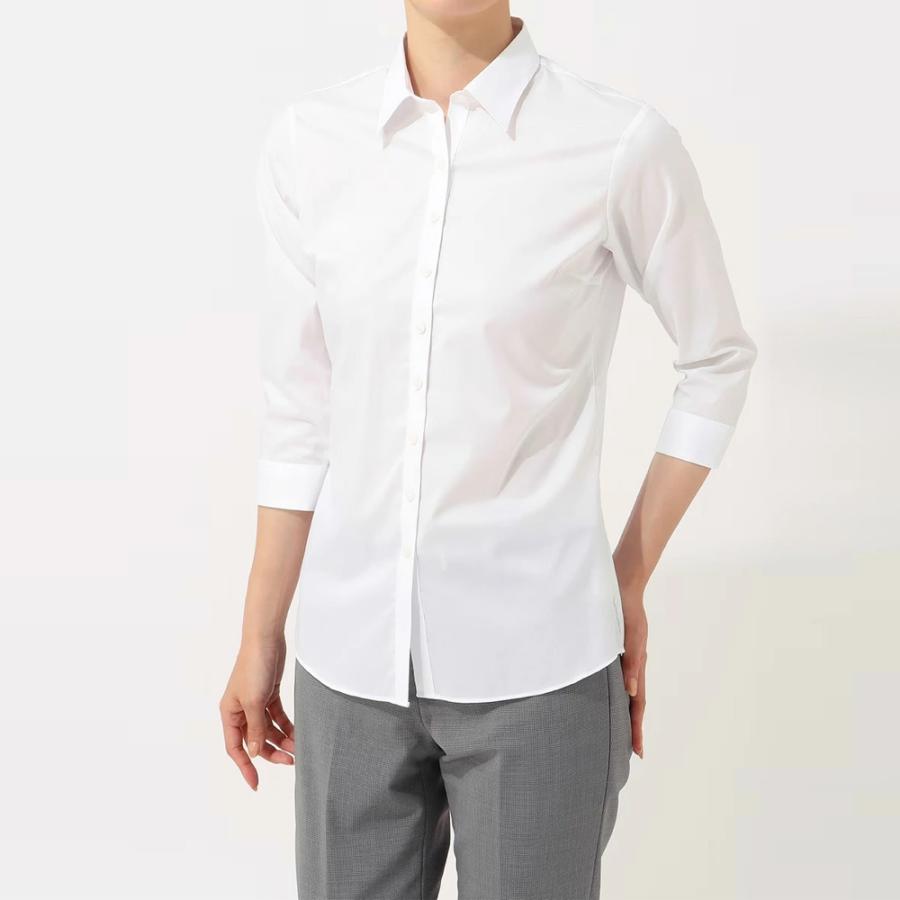 AOYAMA 【洋服の青山】アイロン簡単 ブラウス レディース 7分袖 オール