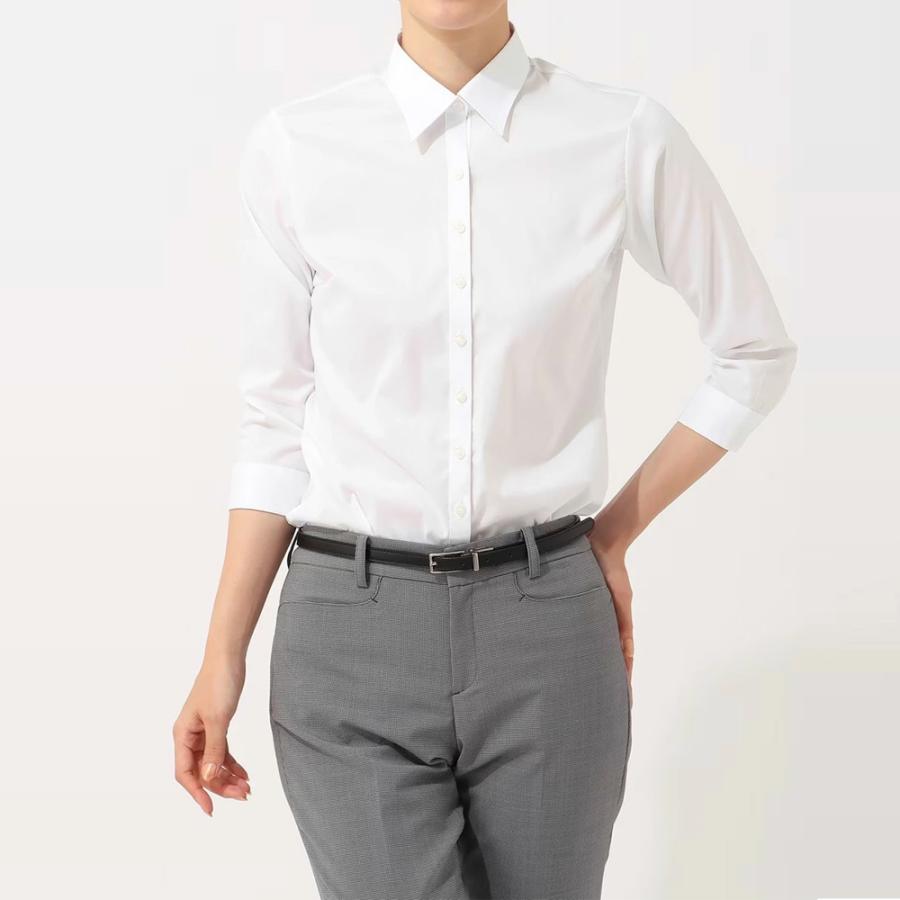 AOYAMA 【洋服の青山】アイロン簡単 ブラウス レディース 7分袖 オール