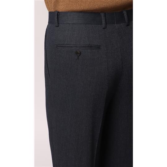AOYAMA 【洋服の青山】秋冬用 ネイビー系 スタンダードスラックス