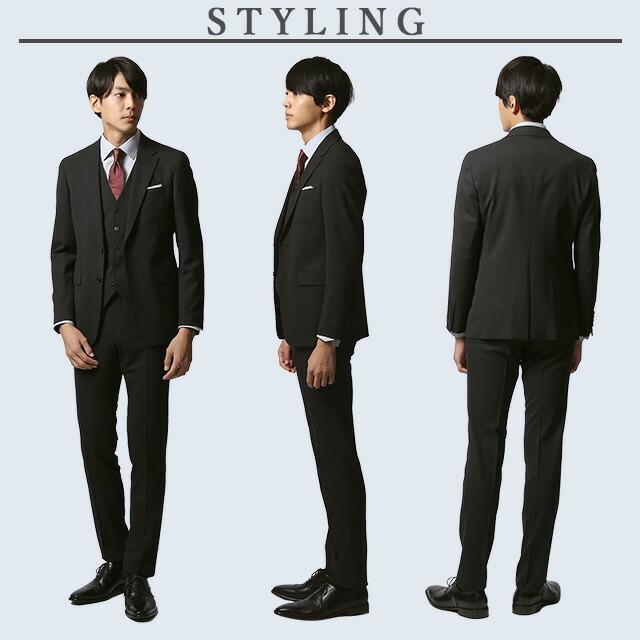 スーツ、ベスト三点セット　青山　YA-3 楽天市場】【洋服の青山】メンズ スーツ ベスト付き 三つ揃い