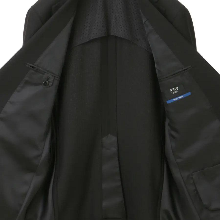 AOYAMA 【洋服の青山】PT-9 スーツ メンズ スリム 盛夏 ブラック 黒