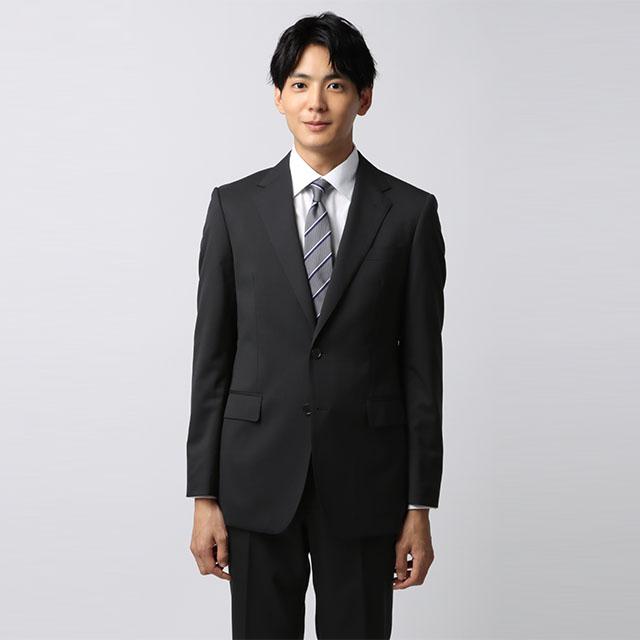 ぴよ　ビジネススーツ ネイビー /グレー ネイビー 衿付きセパレートベスト スリーピーススーツ【クラシコ