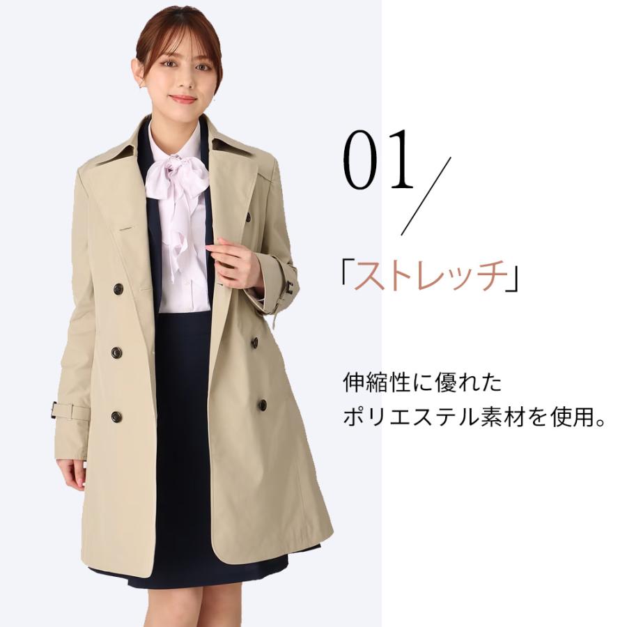 AOYAMA 【洋服の青山】ダブル トレンチコート レディース スリー AOYAMA 【洋服の青山】ダブル トレンチコート レディース スリー